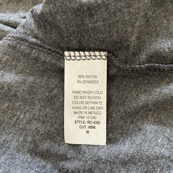 Rolla Coaster NWT Wrap Front Split Maxi Dress Womens Sz M Gray Made In USA Rayon - Picture 8 of 14